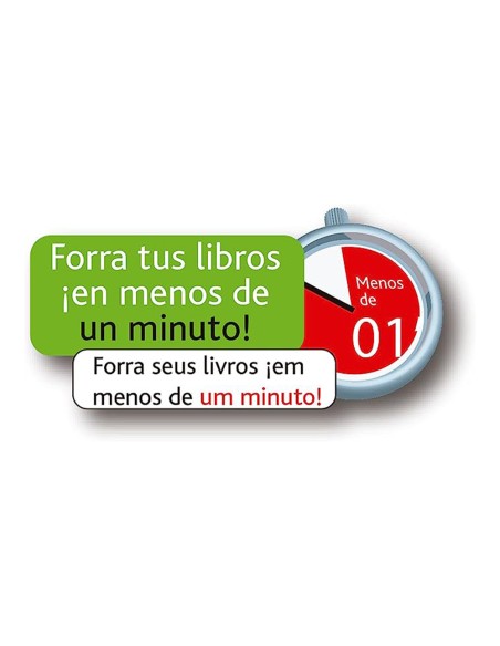 Forros para libros ajustables de pvc transparentes 290 x 530 mm, 5 uds