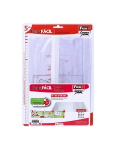 Forros para libros ajustables de pvc transparente 310 x 530 mm, 5 uds
