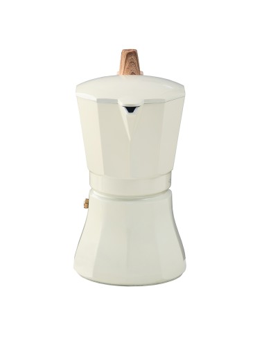 Cafetera petra crema de aluminio de 6 tazas