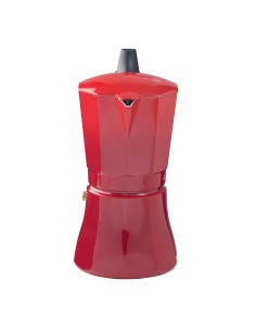 Cafetera petra roja de aluminio de 6 tazas 2