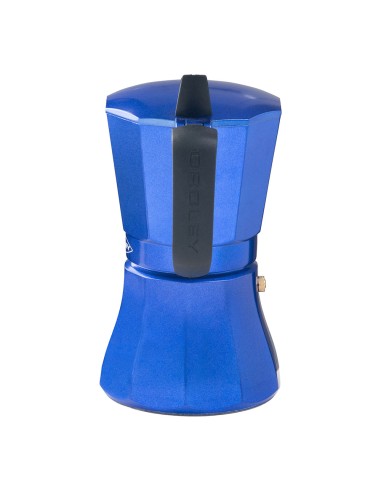 Cafetera petra azul de aluminio de 6 tazas