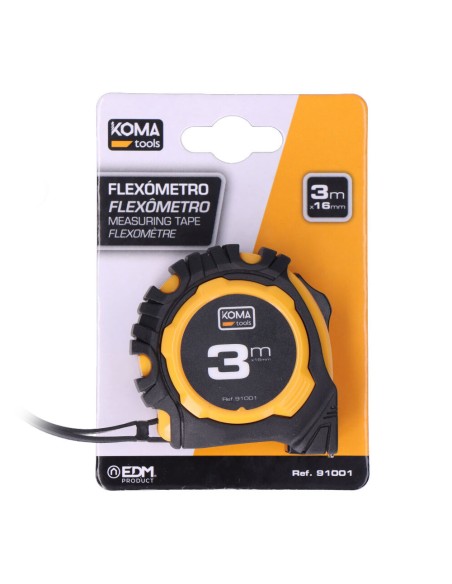 Flexómetro 3m x 16mm, abs standard koma tools