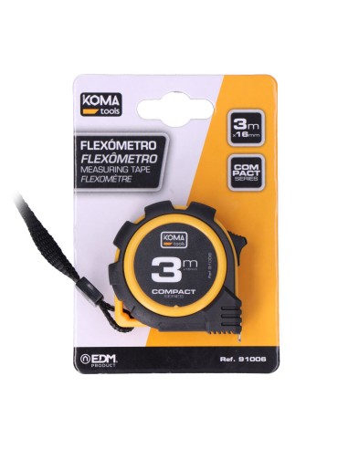 Flexómetro 3m x 16mm abs compact koma tools