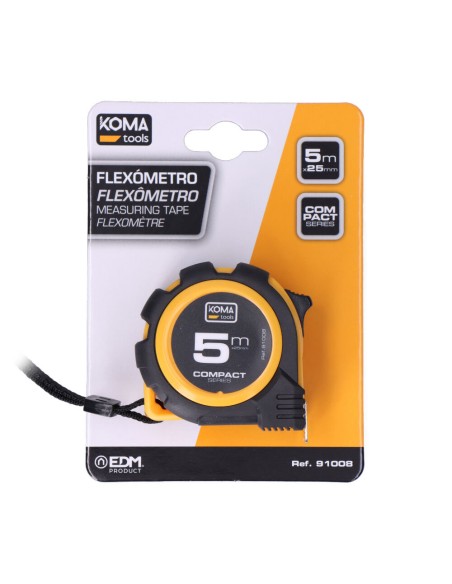 Flexómetro 5m x 25mm abs compact koma tools