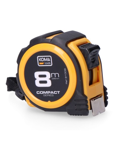 Flexómetro 8m x 25mm abs compact koma tools