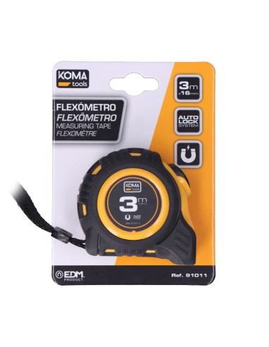 Flexómetro 3m x 16mm abs magnet