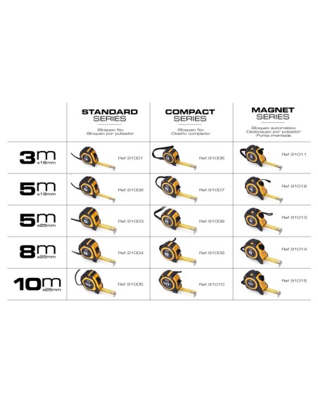 Flexómetro 3m x 16mm abs magnet