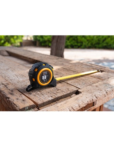 Flexómetro 8m x 25mm abs magnet