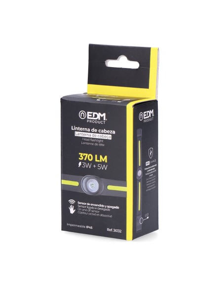 Linterna de cabeza led 3w + 5w recargable