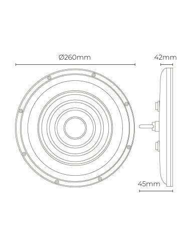 Campana led 100 w 6400 k 10000 lm ø26 x 4,5 cm