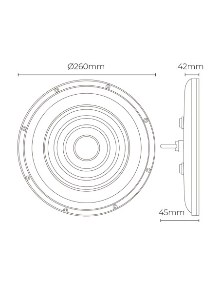 Campana led 100 w 6400 k 10000 lm ø26 x 4,5 cm