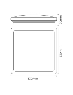 Aplique superficie cuadrado led efecto madera 18 w 4000 k 1820 lm 33 x 5 x 33 cm 2