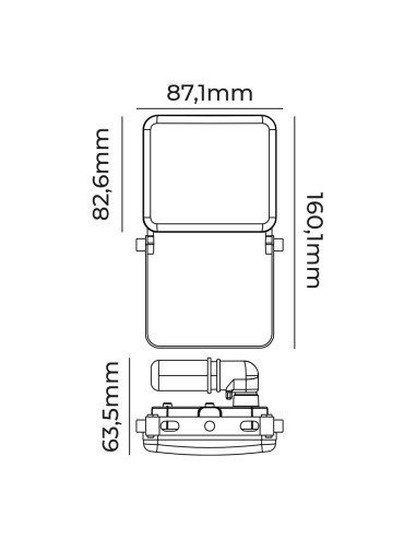 Foco proyector led frameless 10 w 760 lm 6000 k...