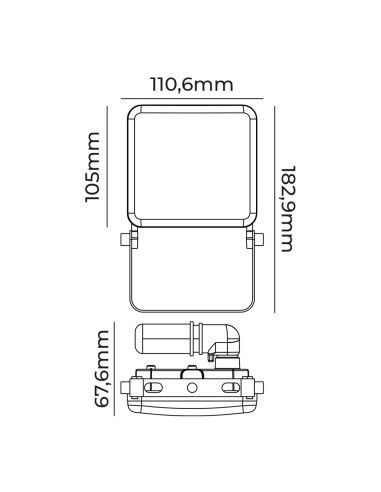 Foco proyector led frameless 20 w 1560 lm 6000...