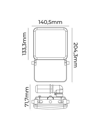 Foco proyector led frameless 30 w 2360 lm 6000...