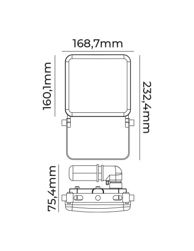 Foco proyector led frameless 50 w 4100 lm 6000...