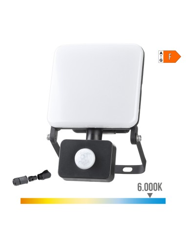 Foco proyector led frameless con sensor 20 w 1560 lm 6000 k luz fria 11 x 10,5 cm