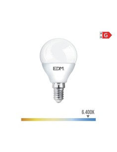 Bombilla esferica led e14 5 w 400 lm 6400 k luz fria ø4,5 x 8 cm