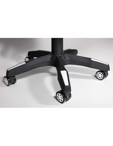 Silla gaming ergonómica negra y blanca