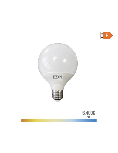 Bombilla globo led e27 10 w 932 lm 6400 k luz fria ø9,5 x 14,1 cm