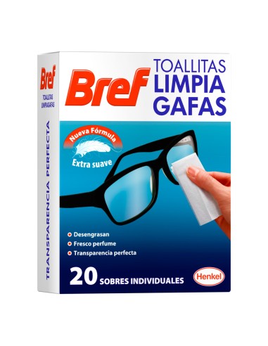 Toallitas limpiagafas en sobres individuales 20 uds