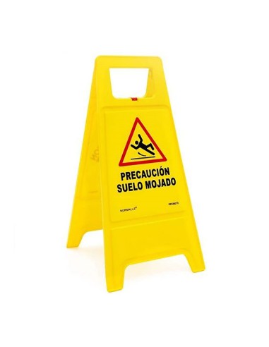 Panel amarillo precaucion suelo mojado 62cm al....