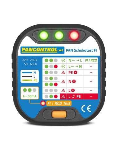 Probador de tomas pan tipo ftest fi pancontrol