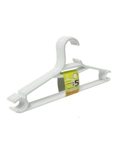 Perchas económicas blancas, 5 uds