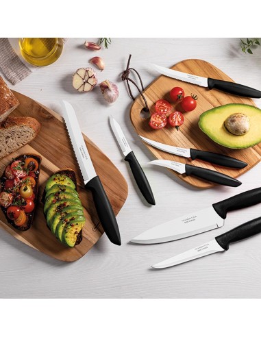 Cuchillo para tomates 5" plenus negro tramontina