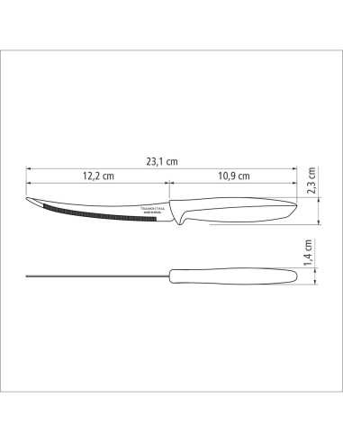 Cuchillo para tomates 5" plenus negro tramontina