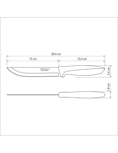 Cuchillo de cocina 6" plenus negro