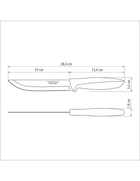 Cuchillo de cocina 6" plenus negro