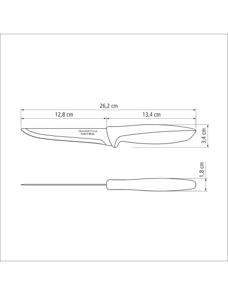 Cuchillo para deshuesar plenus negro 5"