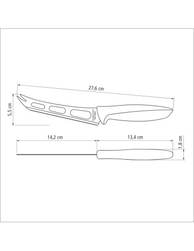 Cuchillo para queso plenus negro 15,24 cm
