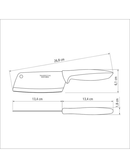 Hachuela plenus negro 12,7 cm 5"