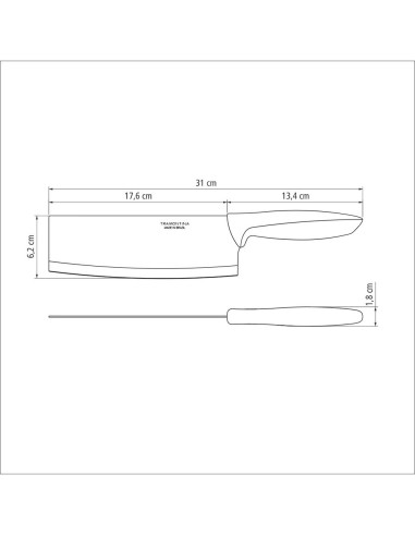 Hachuela oriental plenus negro 17,78 cm 7"