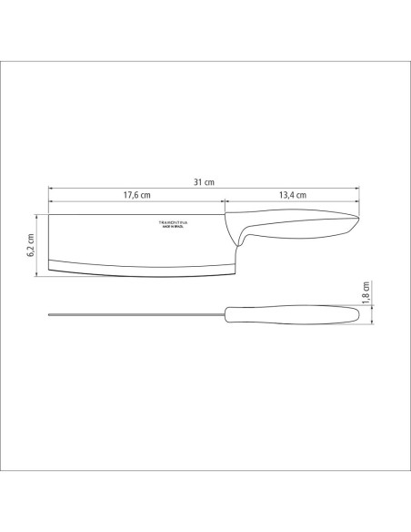 Hachuela oriental plenus negro 17,78 cm 7"