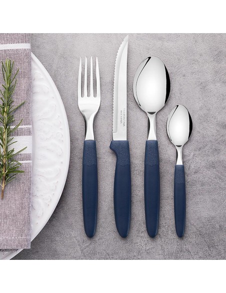 Juego de cuchillos para asado 3 piezas ipanema azul 21,3cm tramontina