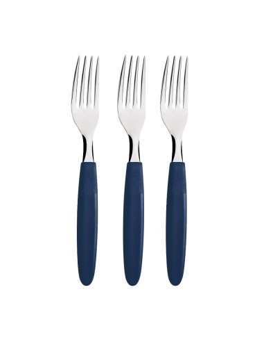 Juego de tenedores de mesa 3 piezas ipanema azul 19,1cm tramontina