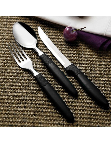 Juego de cucharas de mesa 3 piezas ipanema negro 19cm tramontina