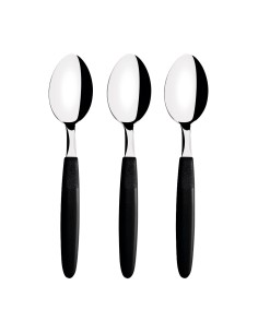 Juego de cucharas para té 3 piezas ipanema negro 13,9cm tramontina