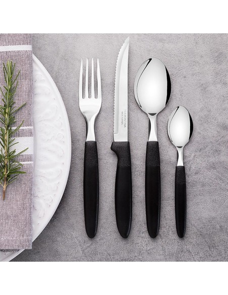 Juego de cucharas para té 3 piezas ipanema negro 13,9cm tramontina