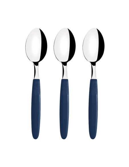 Juego de cucharas para té 3 piezas ipanema azul 13,9cm tramontina