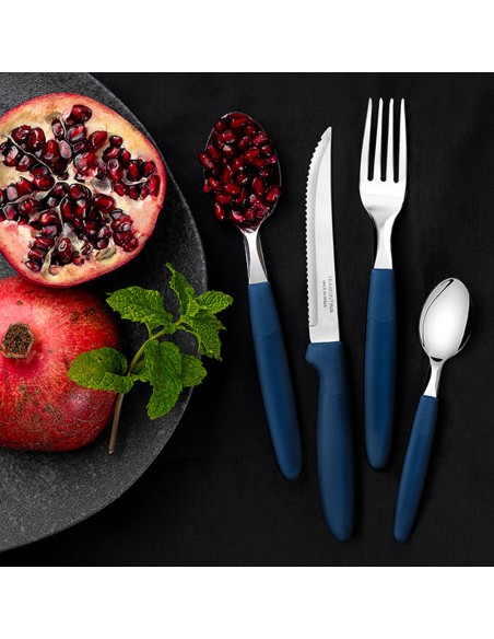 Juego de cucharas para té 3 piezas ipanema azul 13,9cm tramontina