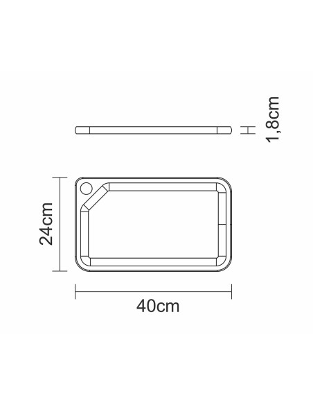 Tabla para corte de asado 40x24x1,8cm tramontina