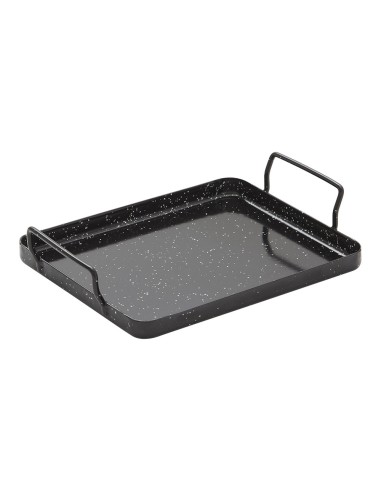Bandeja de acero esmaltado para horno 17 x 21 x 1,5 cm