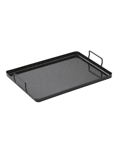 Bandeja de acero esmaltado para horno 40 x 40 x 1,5 cm