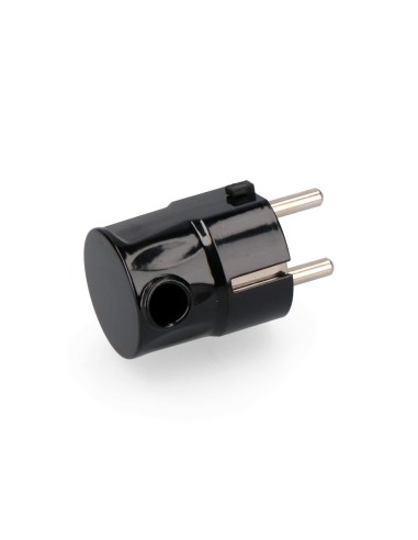 Clavija tipo f t/tl 16 a salida lateral 4,8mm negra (envasada)