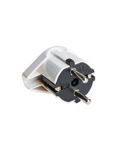 Clavija tipo f t/tl 16a salida lateral 4,8mm blanca (envasada)