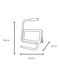 Foco proyector led con pie black series 50 w 4000 lm 6400 k luz fria 24 x 21 x 34 cm 2